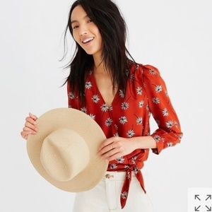 Madewell Silk Warp Top in Fresh Daisies